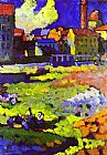 Wassily Kandinsky Canvas Paintings - Munich Schwabing With The Church Of St Ursula